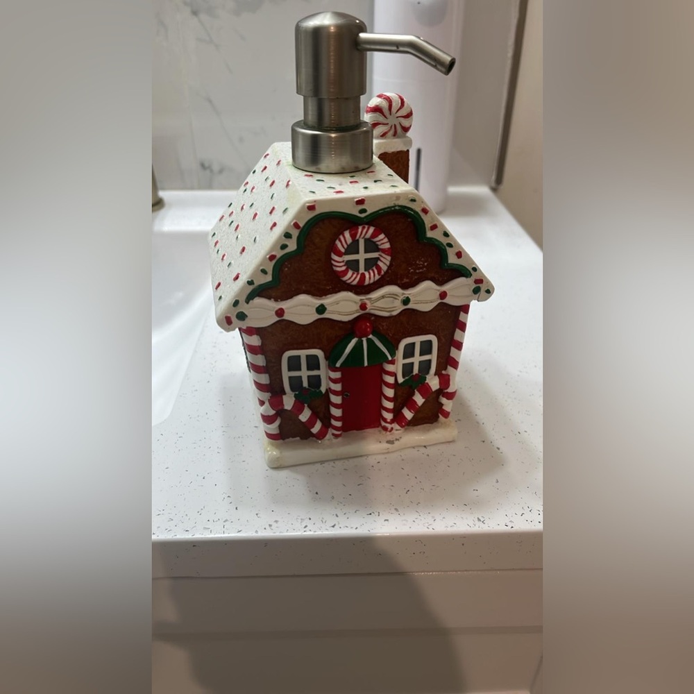 Holiday Gingerbread House Soap Dispenser